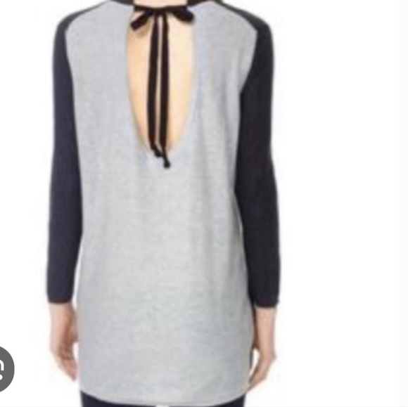 t. babaton Aritzia Bailey cashmere & silk blend open back sweater sz M (PTP 21") - Picture 2 of 7